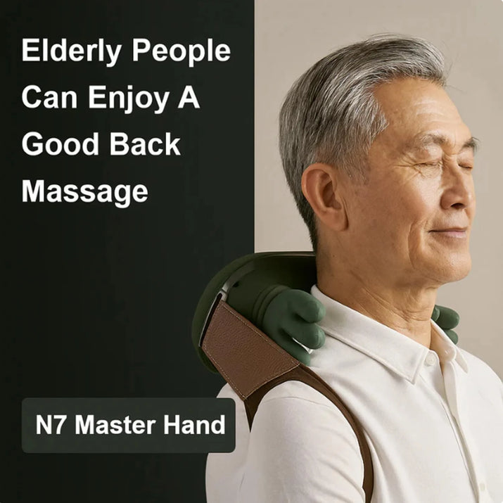 Massage Master for Shoulder, Shiatsu Back and Neck Massager for Neck, Lower Abdominal, Discomfort Relief Deep Tissue with 3-Speed Adjustment Gifts for Women, Men, Mom and Dad